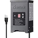 DEWENWILS 150W Low Voltage Landscape Lighting Transformer, 120V to 12/15V AC, Metal Shield, Outdoor Low Voltage Landscape Transformer, Photocell & Timer, Landscape Lighting Transformer
