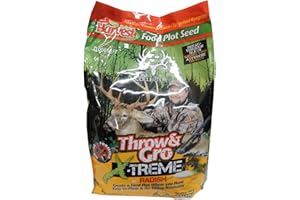 Evolved Habitats Throw & Gro X-treme w/Radish Forage for Deer - Easy-to-Plant Fast-Growing No-Till Food Plot Seeds, 5 Lbs