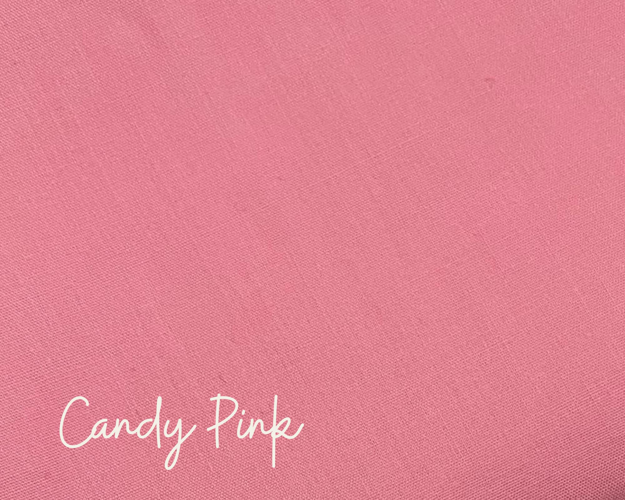 Plain Polycotton Candy Pink Fabric - 45 inch / 112 Centimetre Wide - for Dressmaking, Art & Craft, Sewing, Quilting - 3 Metre