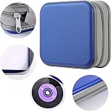 LIOVODE 48 Capacity CD/DVD Binder Wallet Blue Portable USB Hard Disk Storage view 3
