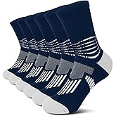 IRAMY Crew Compression Socks Athletic Running Socks for Men Women Plantar Fasciitis Relief 3/6 Pairs