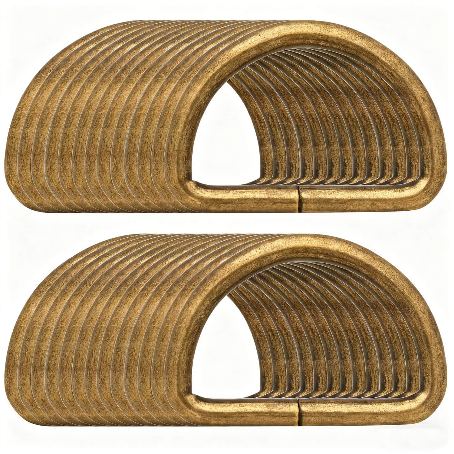 BIKICOCO Metal D-Rings Buckle, 1-1/4 Inch Non-Welded for Webbing Sewing DIY - Bronze - Pack of 30