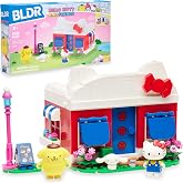 BLDR Hello Kitty and Friends, Hello Kitty&rsquo;s Dream Cafe Building Set 0076 with Hello Kitty, Cinnamoroll, and Pompompurin Minifigures - Gift for Kids and Sanrio Fans Ages 8+