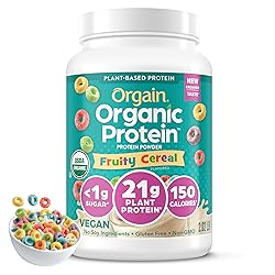 Orgain Organic Vegan Protein Powder, Fruity Cereal