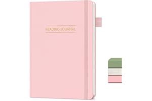 ARTAKE Reading Journal, Book Journal Reading Log for Book Lovers, Reading Log Journal with 60 Book Review and Track Your Reading, Gift Book, A5, Pink