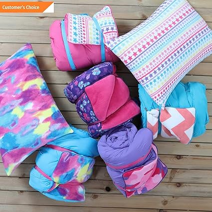 Amazon Com Hebel Girls Sleeping Bag And Pillow Cover Fleece