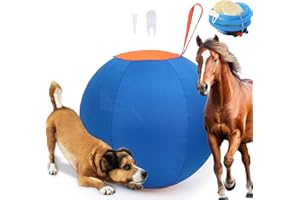ACESOLID 26‘’ Dog Herding Ball for Dogs & Puppies, Play Ball Toy for Horse, Herding Ball for Cattle Dog, Herding Ball for Australian Shepherd, Dog Toy Ball | Oxford Fabric Cover, Pump, Patch Repair Kit