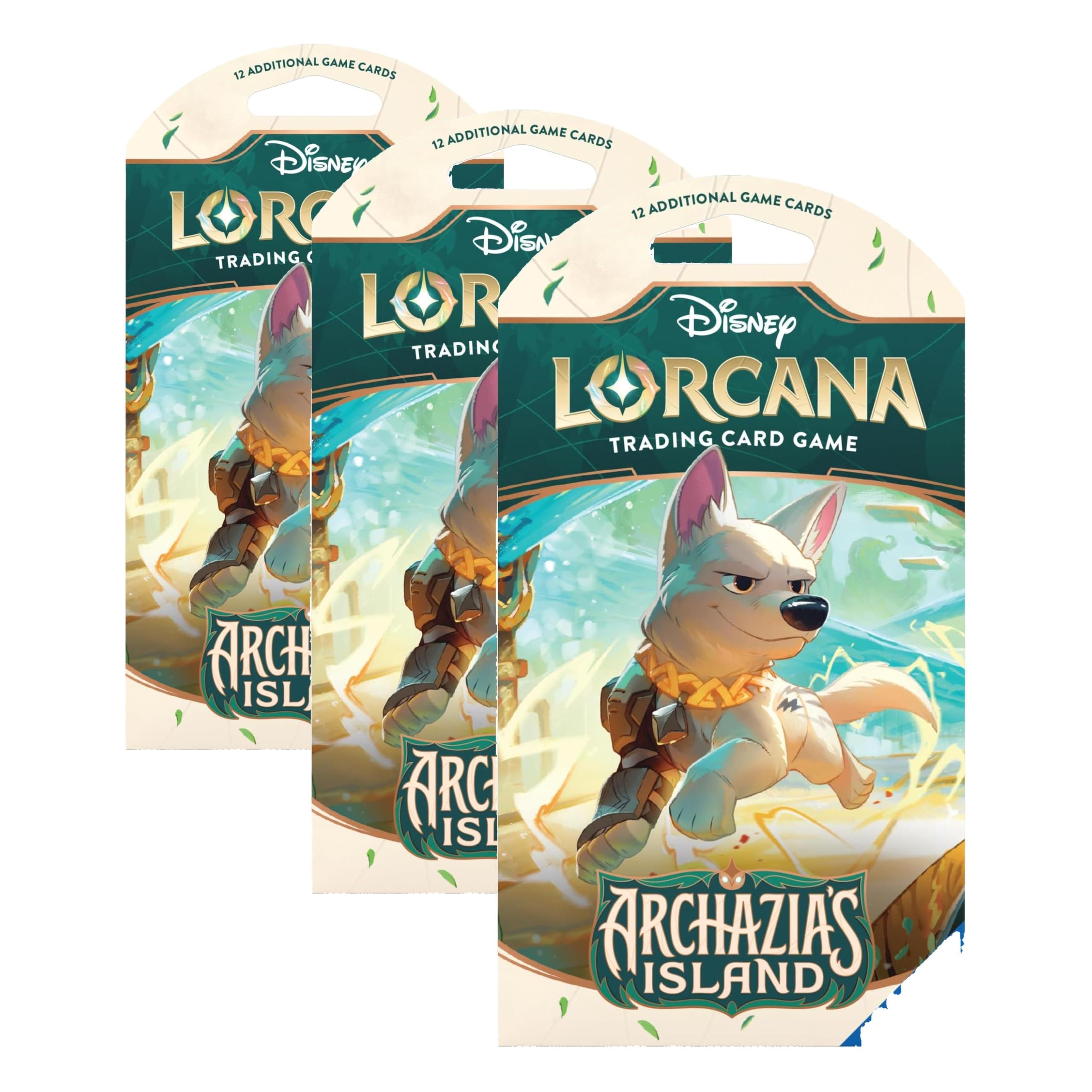 Ravensburger Disney Lorcana TCG: Archazia's Island Single Booster Pack (12 Cards) | Collectible Trading Cards | Ideal for Disney Fans & TCG Players | Suitable for Ages 8+ (Pack of 3)