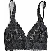 hanky panky Womens Signature Lace Crossover Bralette in Black Size Small