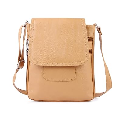 Glorist Beige Leatherette Sling Bag For Womens and Girls