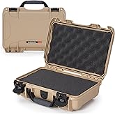 NANUK 909 Travel Hard Case with Customizable Cubed Foam – Waterproof Camera Case, 12.6” x 9” x 4.4”, Lightweight, Lockable, Dustproof, Impact-Resistant & Durable Protective Case – Tan