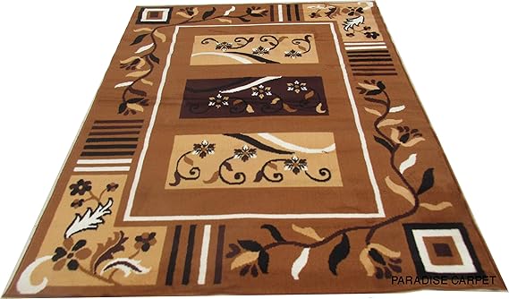 Paradise Carpet Creation Traditional Antique Carpet (Gold, Acrylic, 5 X 7 Feet)