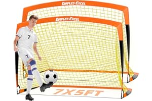 Dimples Excel Soccer Goals Kids Net for Backyard 7x5, 5x3.6, 4x3, 3x2.2 FT