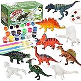 SpringFlower Dinosaur Toys for 3 Years Old & Up - Dinosaur Arts and Crafts Painting kit including12 Realistic Looking Dinosau
