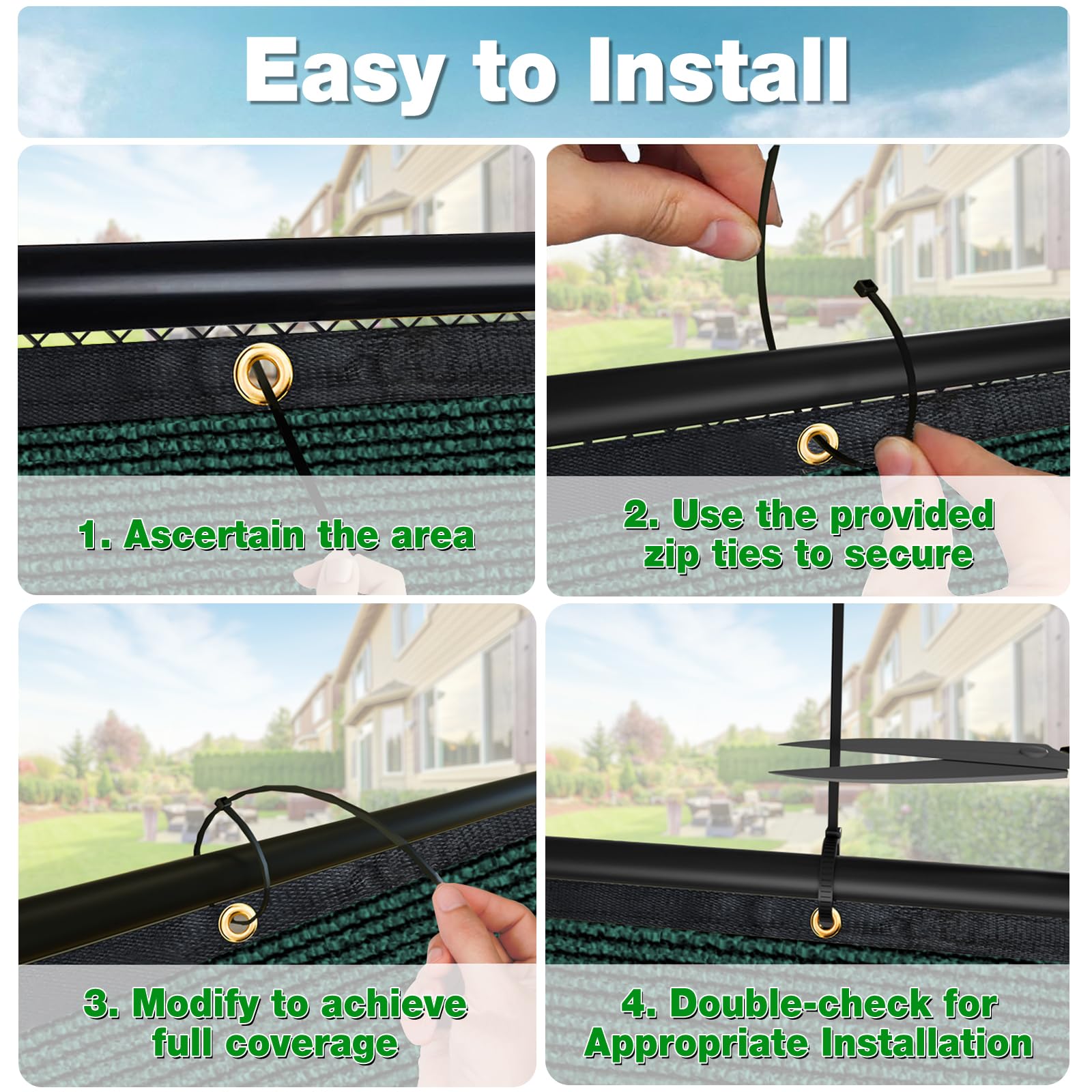 UPGRADE Privacy Fence Screen 90% Visual Blockage
