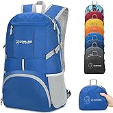 ZOMAKE Lightweight Packable Backpack 35L, Light Foldable Backpacks Water Resistant Collapsible Hiking Bag, Compact Folding Day Pack for Travel Camping(Dark Blue)
