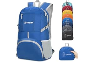ZOMAKE Lightweight Packable Backpack 35L, Light Foldable Backpacks Water Resistant Collapsible Hiking Bag, Compact Folding Day Pack for Travel Camping(Dark Blue)