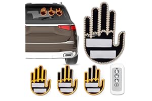NADOBA Hand Gesture Light for Car - Hand Gesture Car Light Car Decorative Lights Funny Car Gifts Finger Hand Light for Car Cool Car Accessories for Men - Car Window Light Up Hand Led Light for Car Hand Light