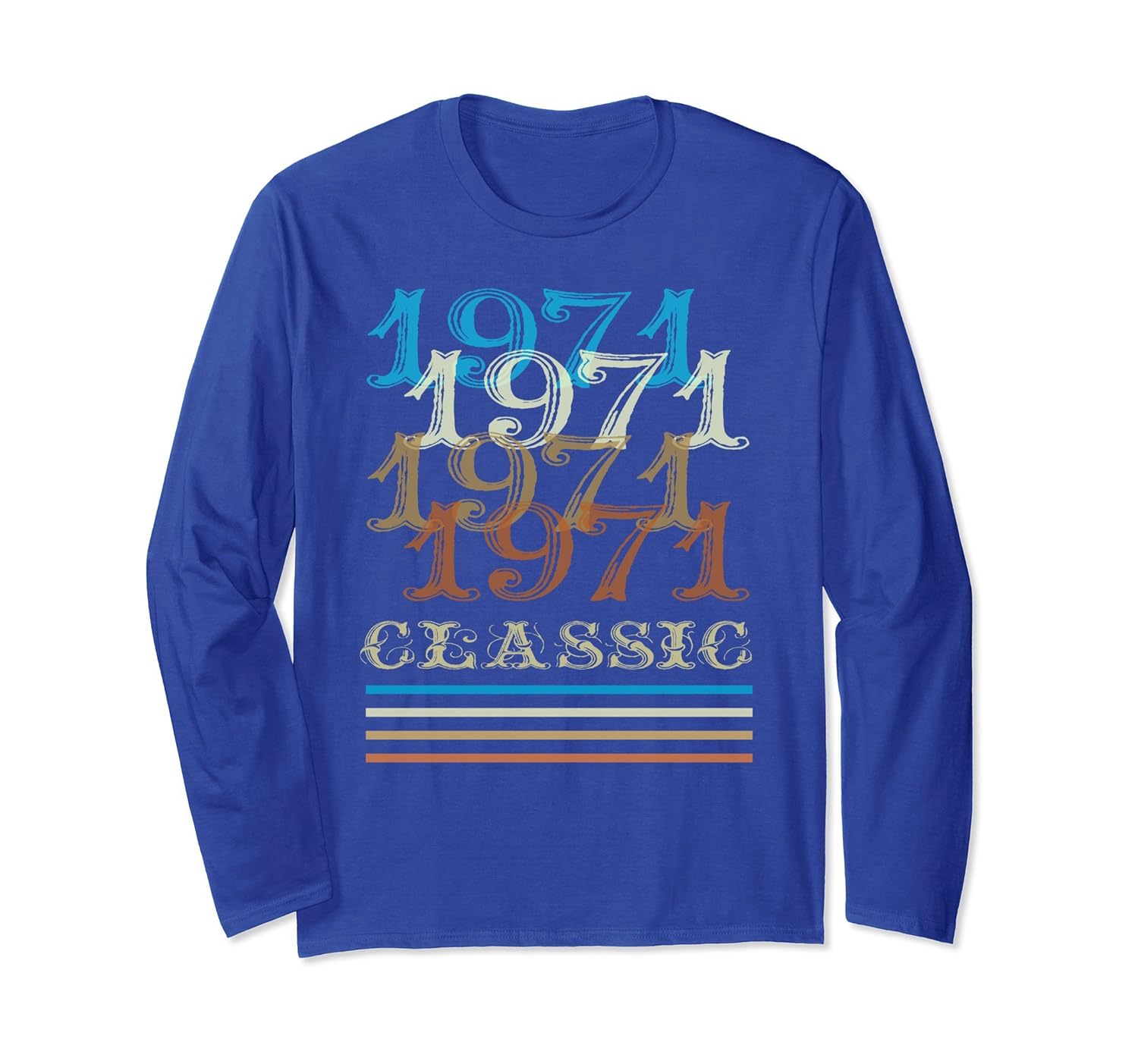 1971 Long Sleeve Classic Vintage Retro 47th Birthday Gifts-anz