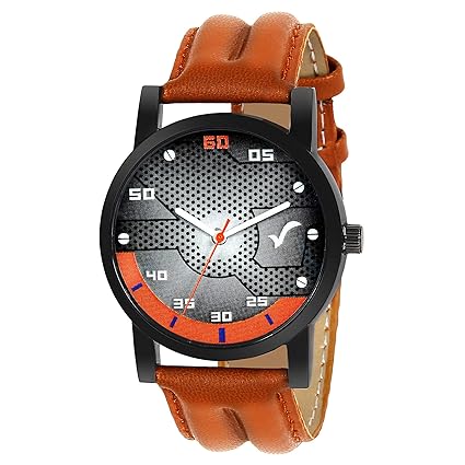 WRIGHTRACK Exclusive Series Analogue Multicolor Dial Quartz Movement Tan Leather Strap Mens & Boys Watch (WT15)