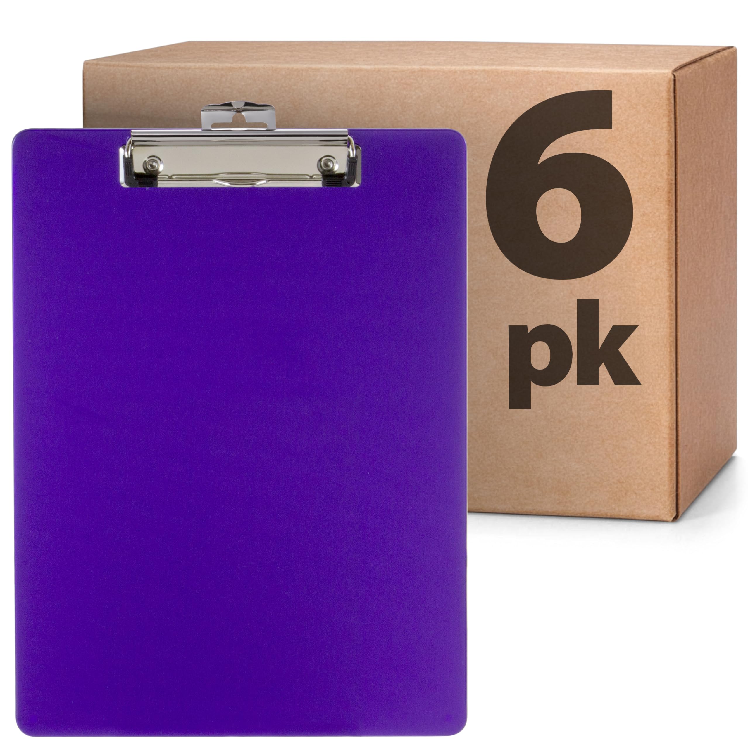 Officemate Recycled Plastic Clipboard, Letter Size, Purple, Pack of 6 (83085)