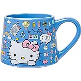 Silver Buffalo Sanrio Hello Kitty Back to School, Tapered Pottery Mug, 14oz | 0.4 Liters