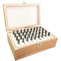 HimaPro Letter And Number Stamp Set 36pcs 40Cr Alloy Steel Metal Stamp Number & Letter Punch Set In A Wooden Case - View #2