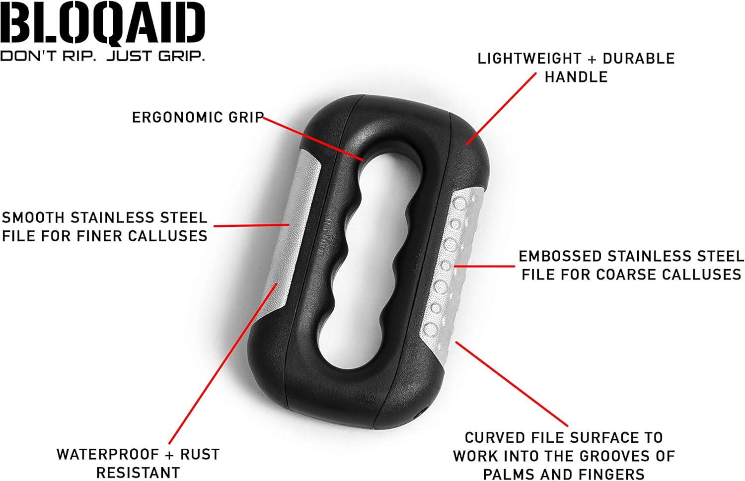 BloQaid Callus Removal Tool For Athletes For Eliminating Hard Palm Skin