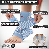 SS Sleeve Stars Ankle Brace with Removable Strap Size M 10-12 Light Blue view 3
