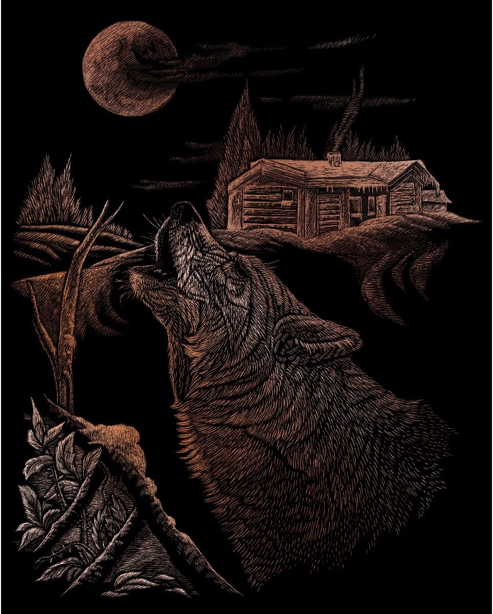Royal & Langnickel COPF31-3T HOWL COPPER Engraving Art;Engraving Art, Brown