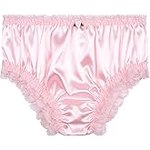 Satini Women's Satin Frilly Lace Sissy French Knickers Briefs Panties
