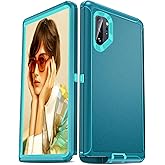 LeYi Compatible for Samsung Galaxy Note 10 Plus Case: Heavy Duty 3 in 1 Note 10 Plus Phone Case, Military Grade Shockproof Phone Case Cover for Samsung Note 10 Plus, Teal