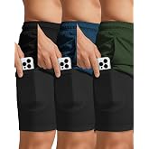 Yufawow Men Swim Trunks with Compression 7 Inches Breathable Liner Quick Dry Zipper Pockets for Board Beach Gym Running