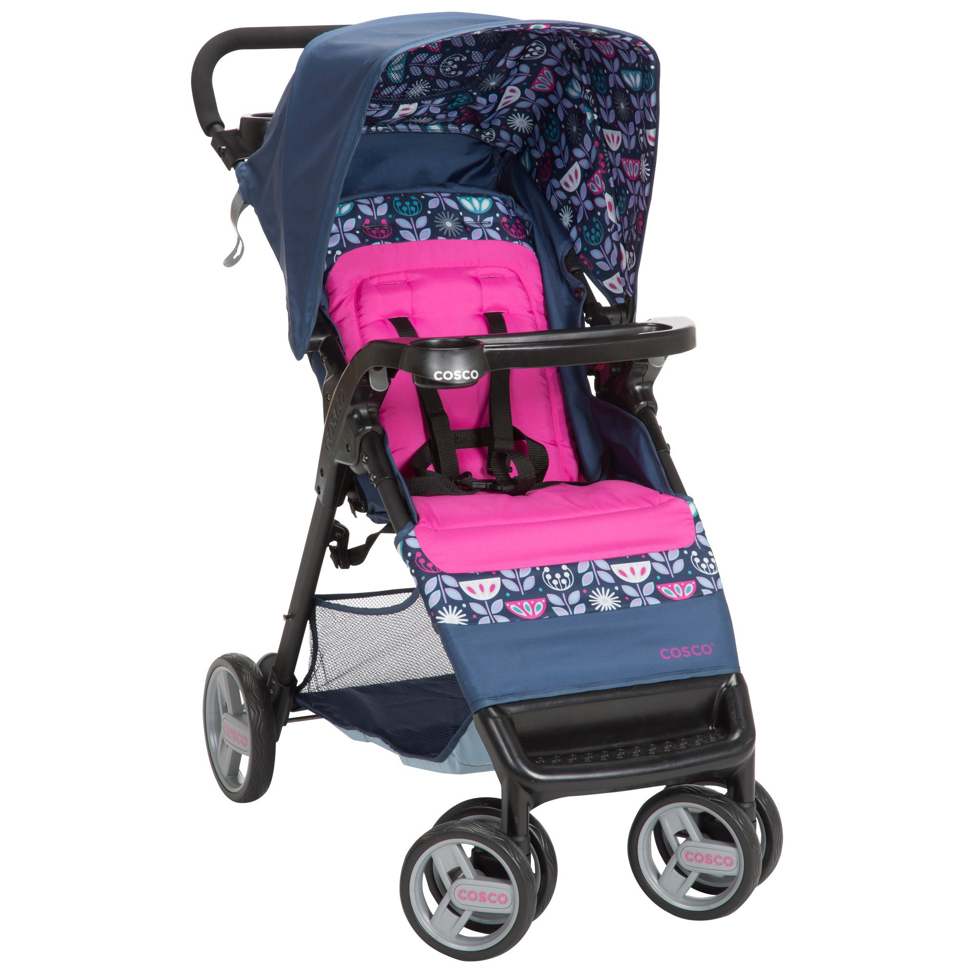 Cosco Light N Comfy DX Infant Car Seat, Pink Poppy Field