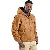 Berne Men's Heartland Washed Duck Hooded Work Jacket