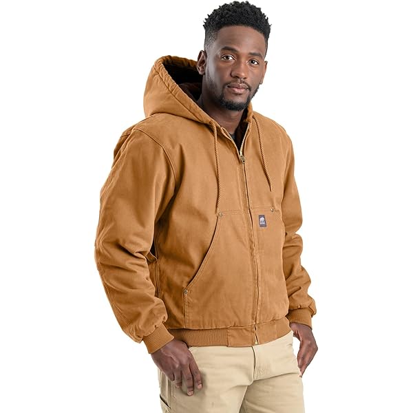 Amazon.com: Berne Men's Heartland Washed Duck Zip-Off Hooded Work
