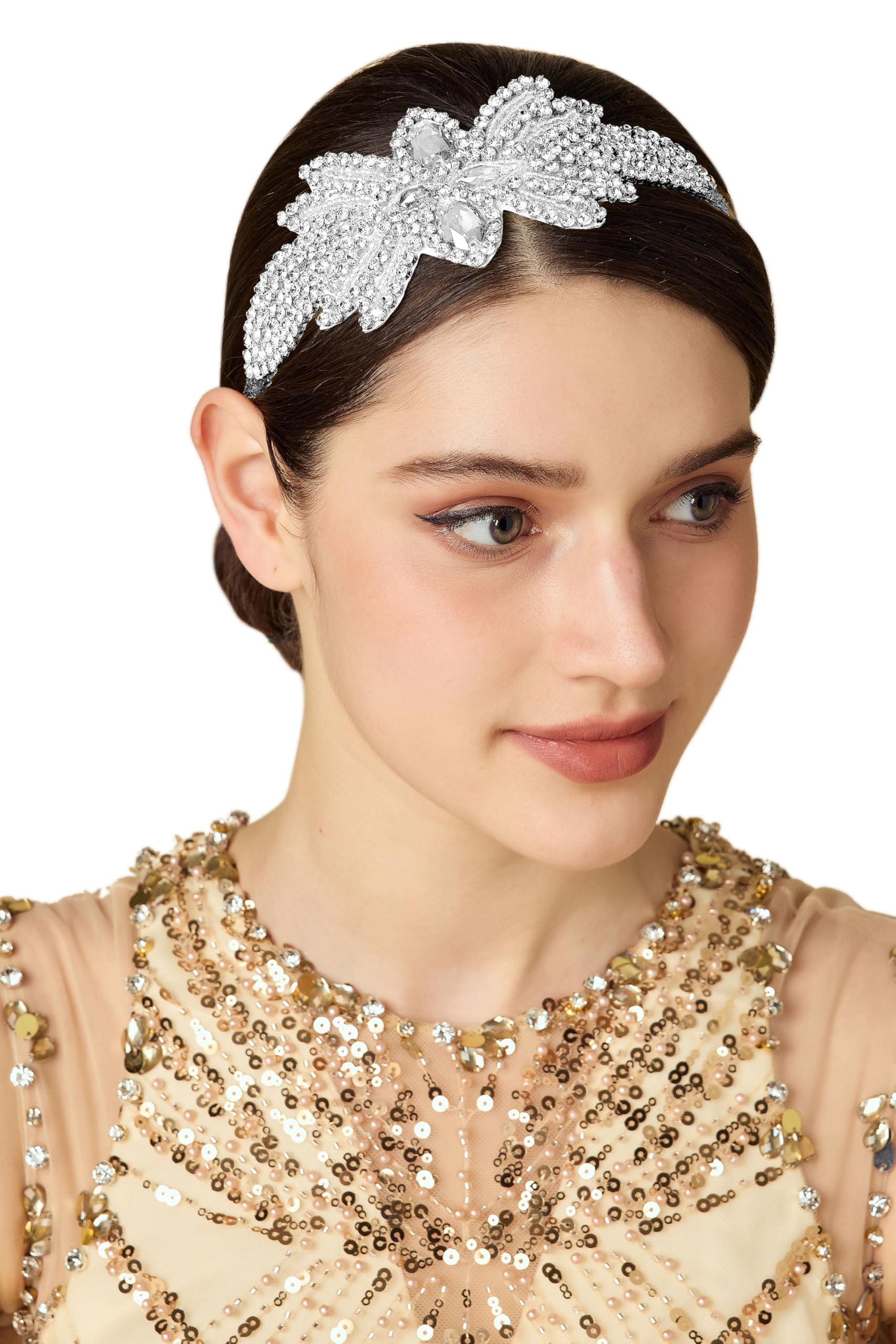 Photo 1 of BABEYOND Flapper Headpiece for Women - Flapper Headband 1922s Gatsby Headpiece Vintage Accessories for Women