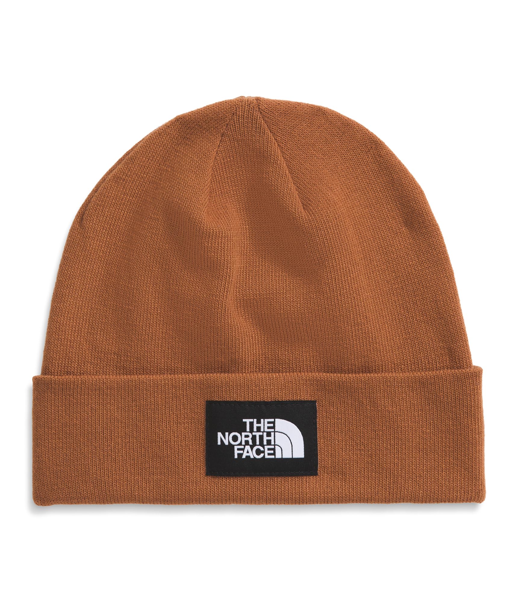 The North Face Dock Worker Recycled Beanie | Deep Fit, Cuffed Winter Hat for Men & Women with Woven Logo Patch, Burnt Umber, One Size Image