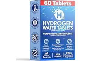 Molecular Hydrogen Water Tablets- 8 PPM Hydrogen Tablets for Cognitive function and Cellular health- Vegan, Gluten-free, Unfl