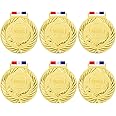 Abaokai Gold Award Medals-Winner Medals,Large Metal Award Medals with Smooth Ribbon - Perfect for School Competitions,Party,Students, Olympic Style 3 Inches 1st Place Medals