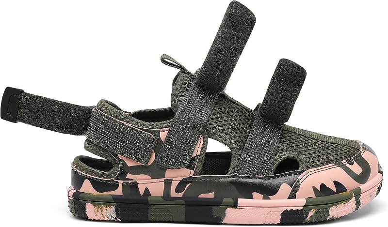Sandalias Niño Barefoot Cangrejeras Niños Puntera Cerrada Sandalias Barefoot Verano Sandals Playa Piscina Mar Verde Militar, 35