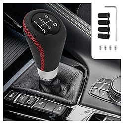 Gear Shift Knob with 4 Adaptive Parts,Leather 5
