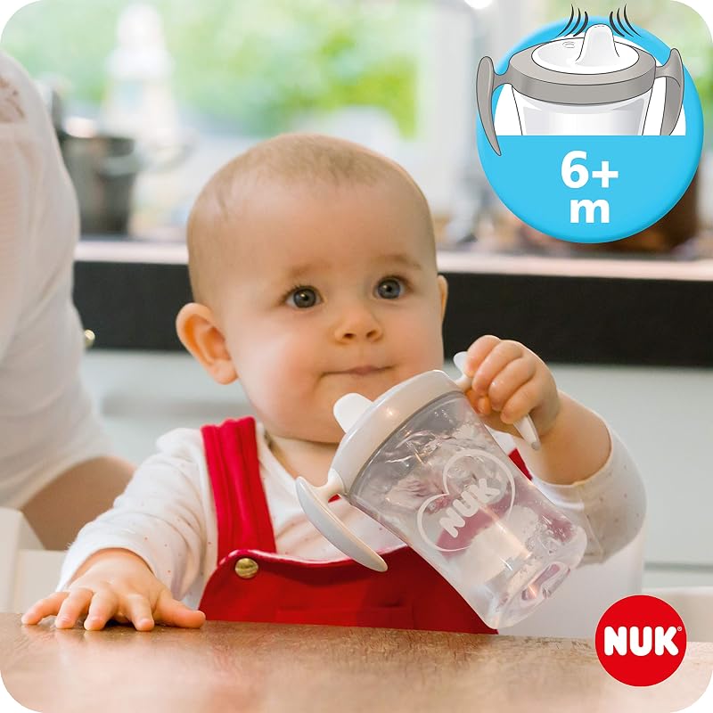 3-in-1 Trinklernset mit Trainer Cup-Learner Cup (ab 6 Monaten) | Magic Cup 360° (ab 8 Monaten) & Action Cup (ab 12 Monaten) | 230 ml | grau & weiß