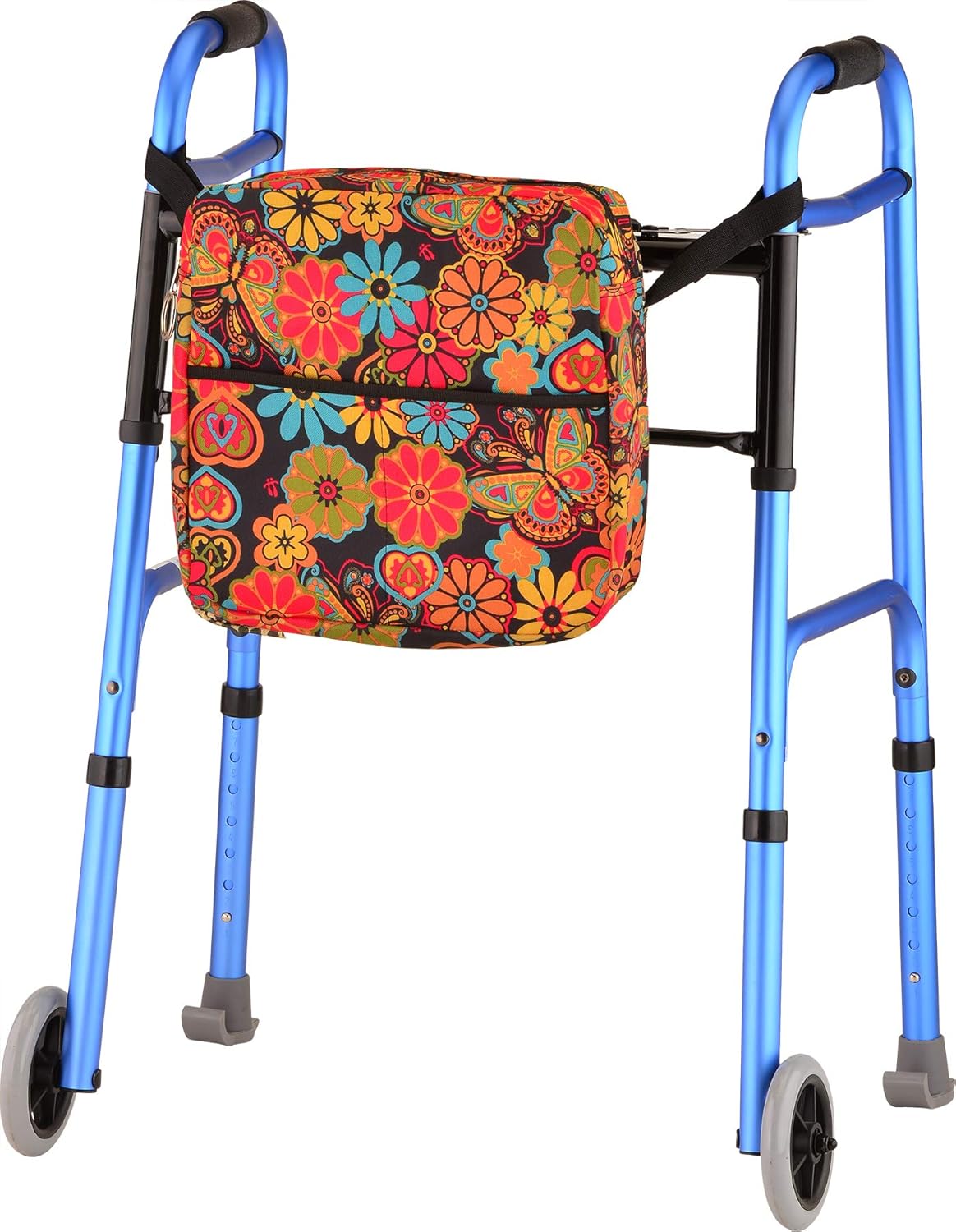 NOVA Universal Tote Bag for Folding Walker, Rollators, Wheelchairs and Scooters, Boho Blossoms: Health & Personal Care
