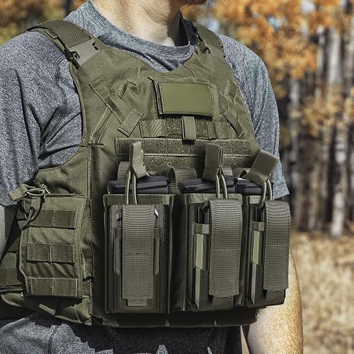 Tactical Molle Mag Pouch, Open-Top Molle Double/Triple...