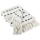 DII Woven Loop Throw Collection, 50x60, Off-White