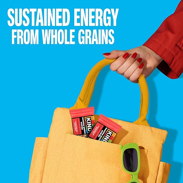 KIND HEALTHY GRAINS ENERGY BARS, STRAWBERRY BANANA, GLUTEN FREE, HEALTHY SNACKS, 19G WHOLE GRAINS, 5 COUNT