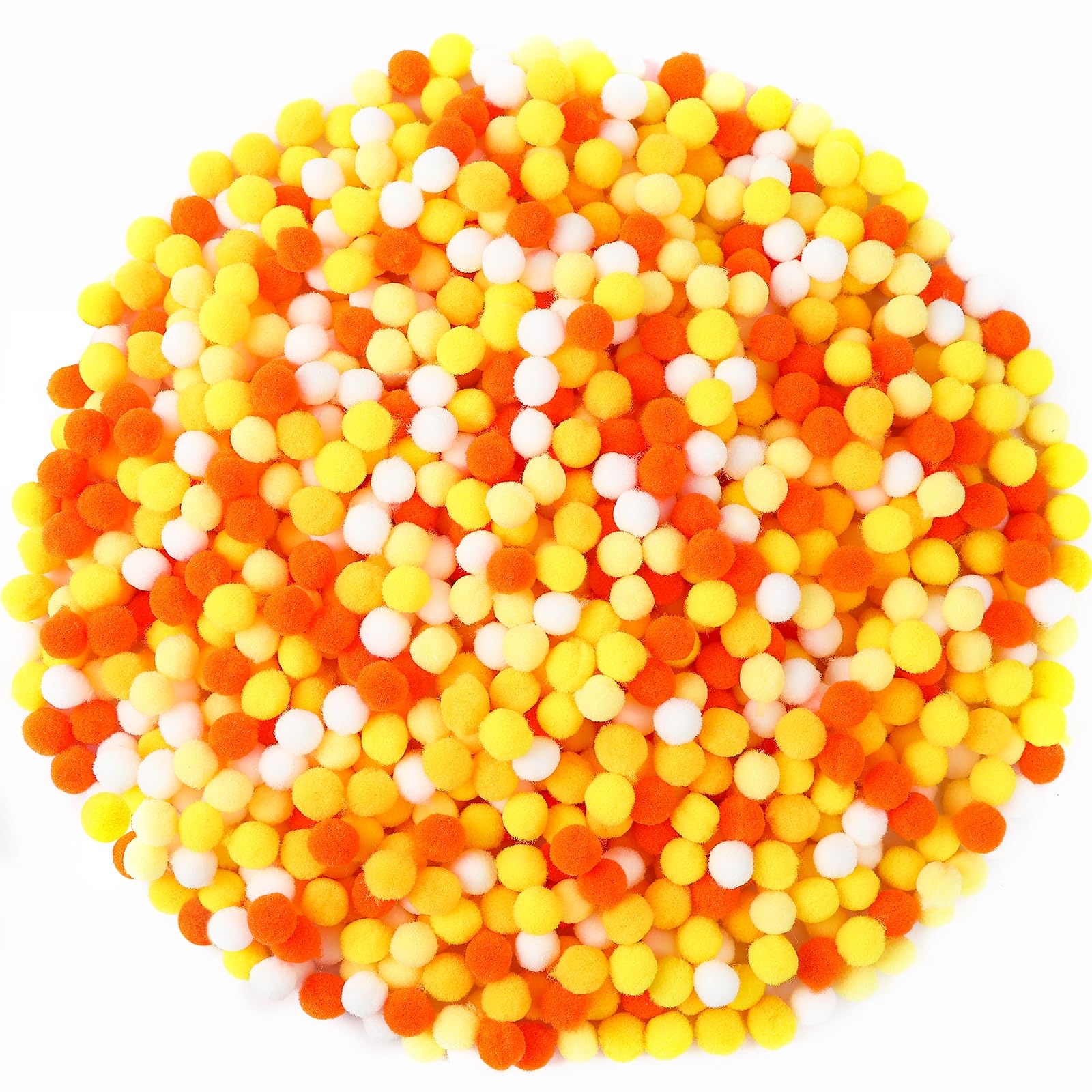 Photo 1 of SEPGLITTER 1000 Pieces Yellow Series Pom Poms Balls 5 Colors Yellow White Pom Poms for Crafts Making DIY Class Creative Activities Holiday Home Decorations Supplies