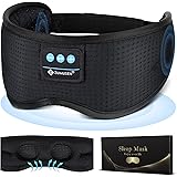Sleep Headphone, Bluetooth Wireless White Noise Sleeping Eye Mask,3D Breathable Sleep Mask with Timer for Sleeping Travel Rel