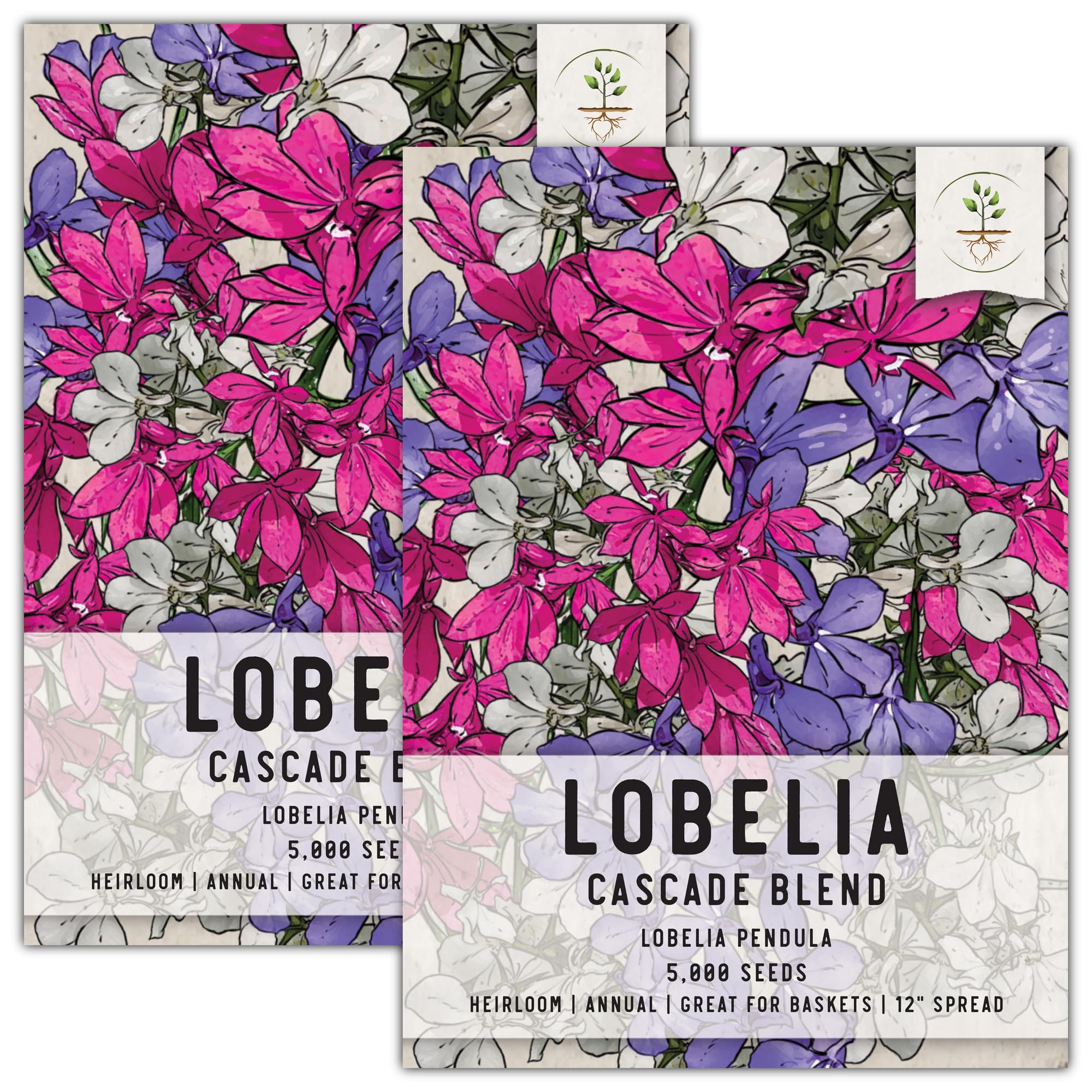 Seed Needs, Cascade Mixture Lobelia Seeds - 5,000